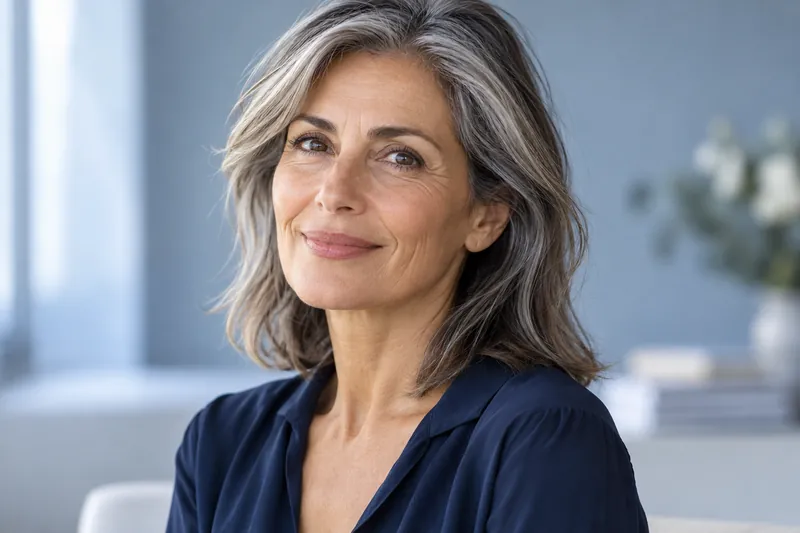 Imagen ilustrativa para la guía de Lifting facial: retrato de una mujer adulta con luz natural.